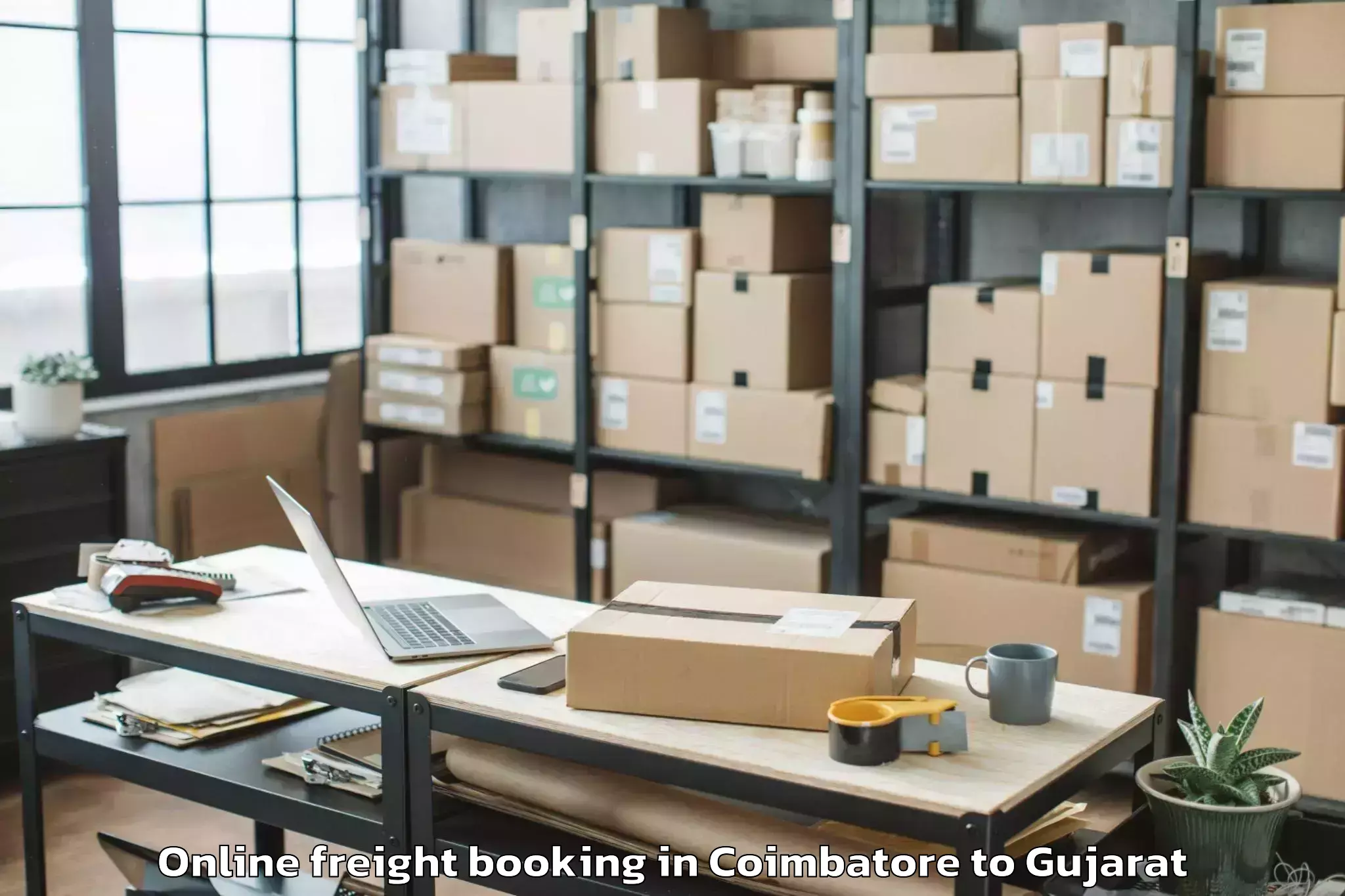 Expert Coimbatore to Limbdi Online Freight Booking